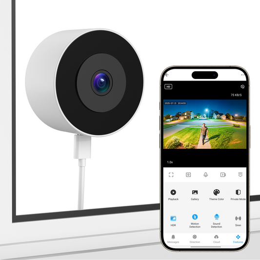 Window Camera 3MP 2K, 2.4GHz & 5GHz WiFi, Litokam Cameras C4